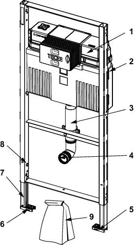 TECEprofil WC-Modul mit Uni-Spülkasten für Kinder-Stand-WC, Bauhöhe 1120 mm TECEprofil WC-Modul mit Uni-Spülkasten für Kinder-Stand-WC, Bauhöhe 1120 mm