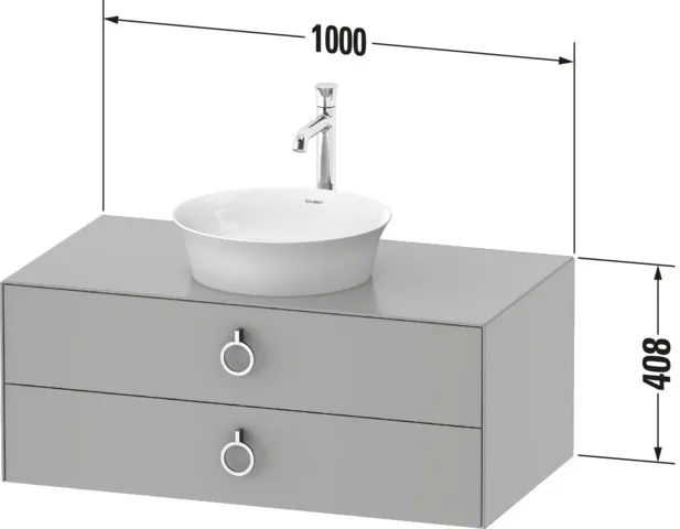 Duravit Waschtischunterschrank wandhängend „White Tulip“ 100 × 40,8 × 55 cm Duravit Waschtischunterschrank wandhängend „White Tulip“ 100 × 40,8 × 55 cm