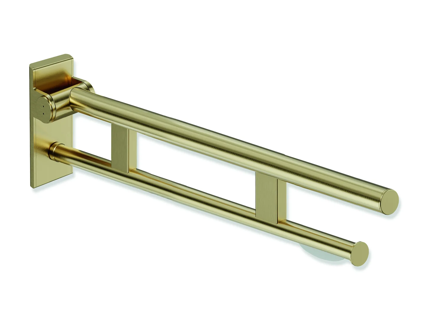 HEWI Stützklappgriff Duo, Design A, Edelstahl PVD, 700 mm Ausladung