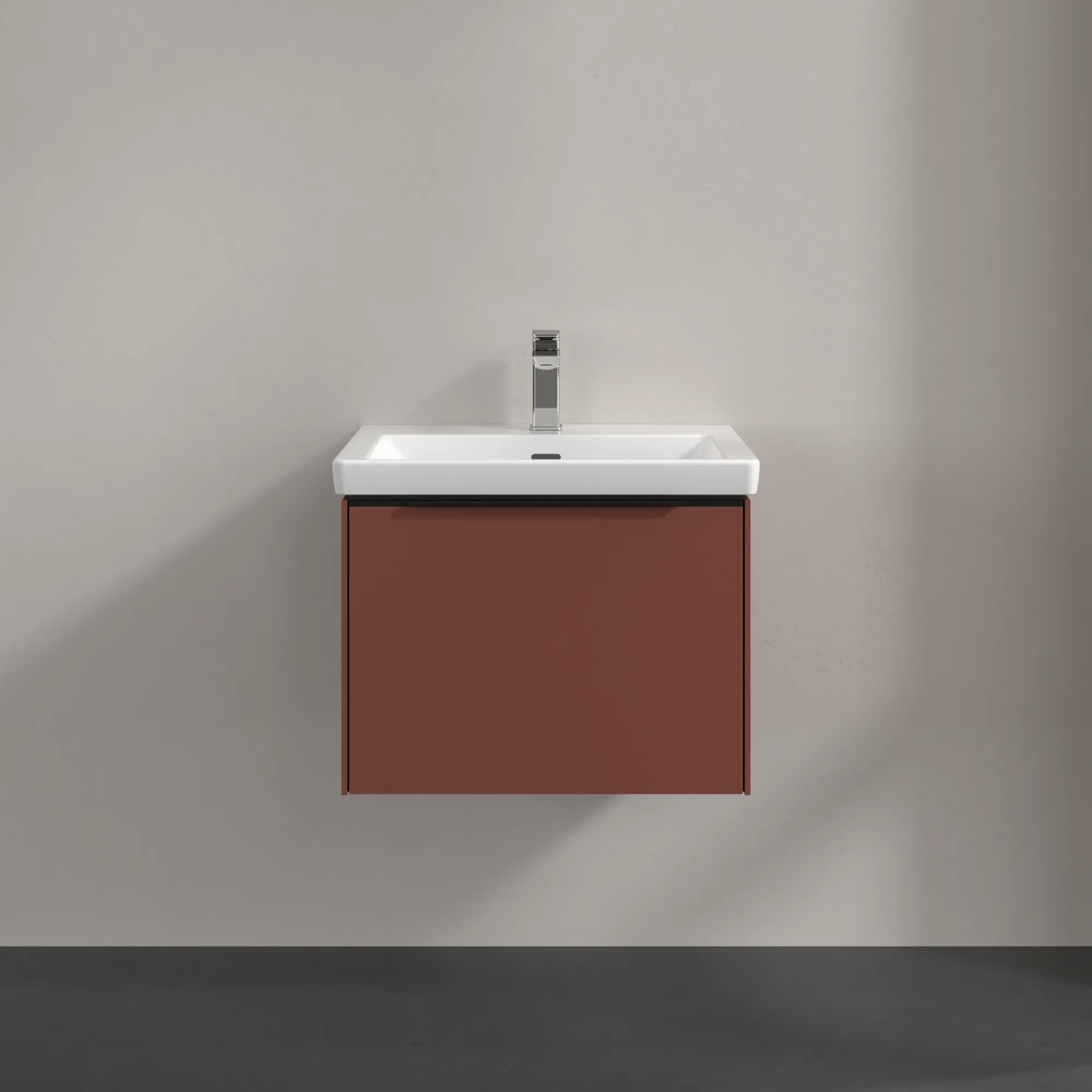 Villeroy & Boch Waschtischunterschrank „Subway 3.0“ für Schrankwaschtisch 572 × 429 × 478 mm Wine Red, für Becken mittig Villeroy & Boch Waschtischunterschrank „Subway 3.0“ für Schrankwaschtisch 572 × 429 × 478 mm Wine Red, für Becken mittig