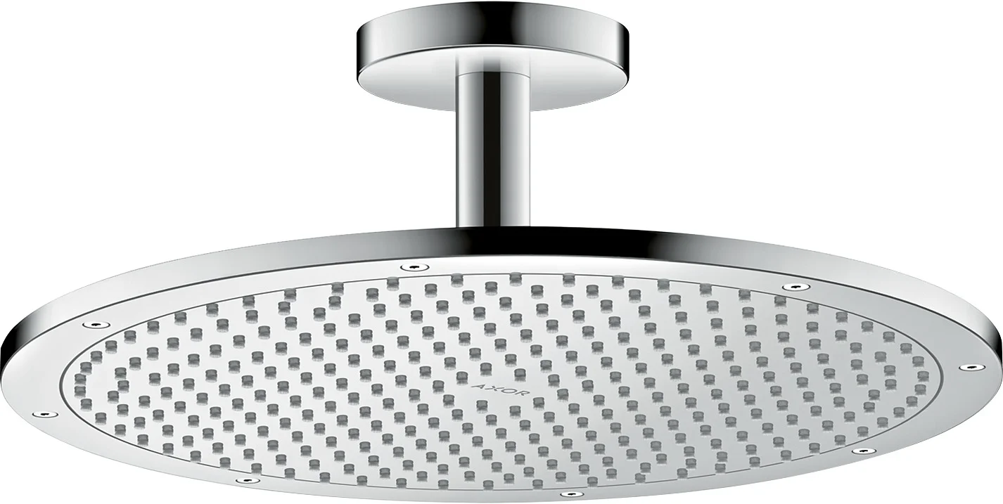 Hansgrohe AXOR ShowerSolutions Kopfbrause 350 1jet Chrom, Deckenmontage, PowderRain Strahlart, 24,6 l/min Durchfluss
