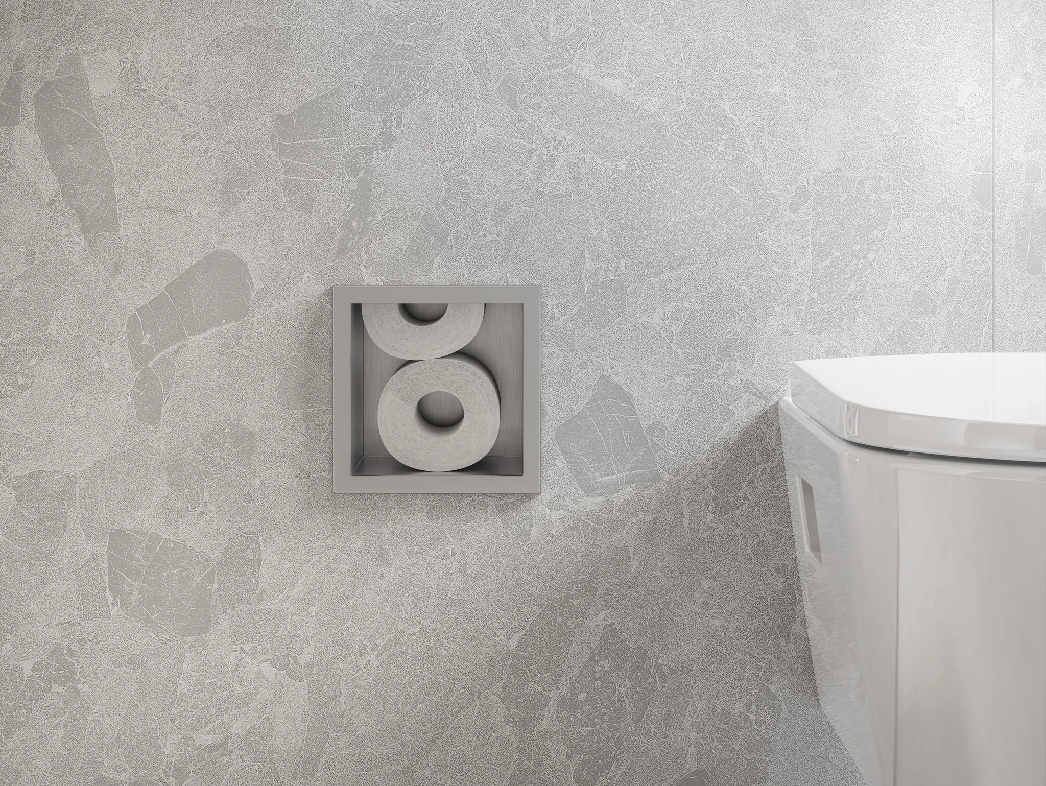 Hansgrohe XtraStoris Original Einbau Toilettenpapierhalter mit Vorratsbehälter für 6 Rollen, Edelstahl gebürstet Hansgrohe XtraStoris Original Einbau Toilettenpapierhalter mit Vorratsbehälter für 6 Rollen, Edelstahl gebürstet