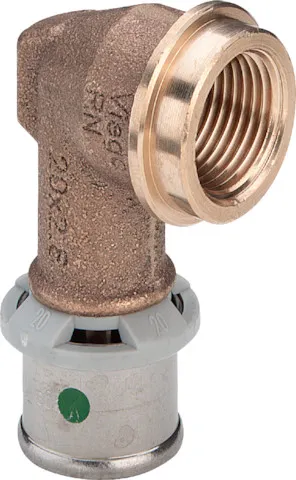 Viega „Sanfix P“ 90°- Übergangsbogen mit 1 Muffe und Innengewinde 16 mm × 1/2″ Viega „Sanfix P“ 90°- Übergangsbogen mit 1 Muffe und Innengewinde 16 mm × 1/2″