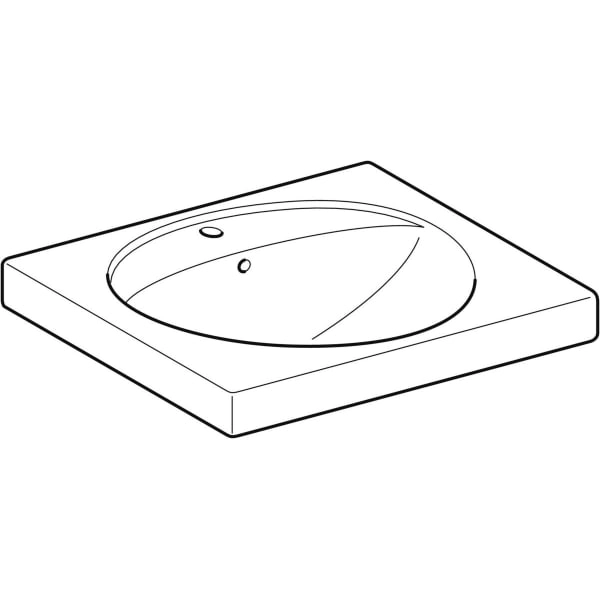 Wandwaschtisch mit Ablagefläche „Preciosa“, rechteckig 60 × 55 cm Wandwaschtisch mit Ablagefläche „Preciosa“, rechteckig 60 × 55 cm