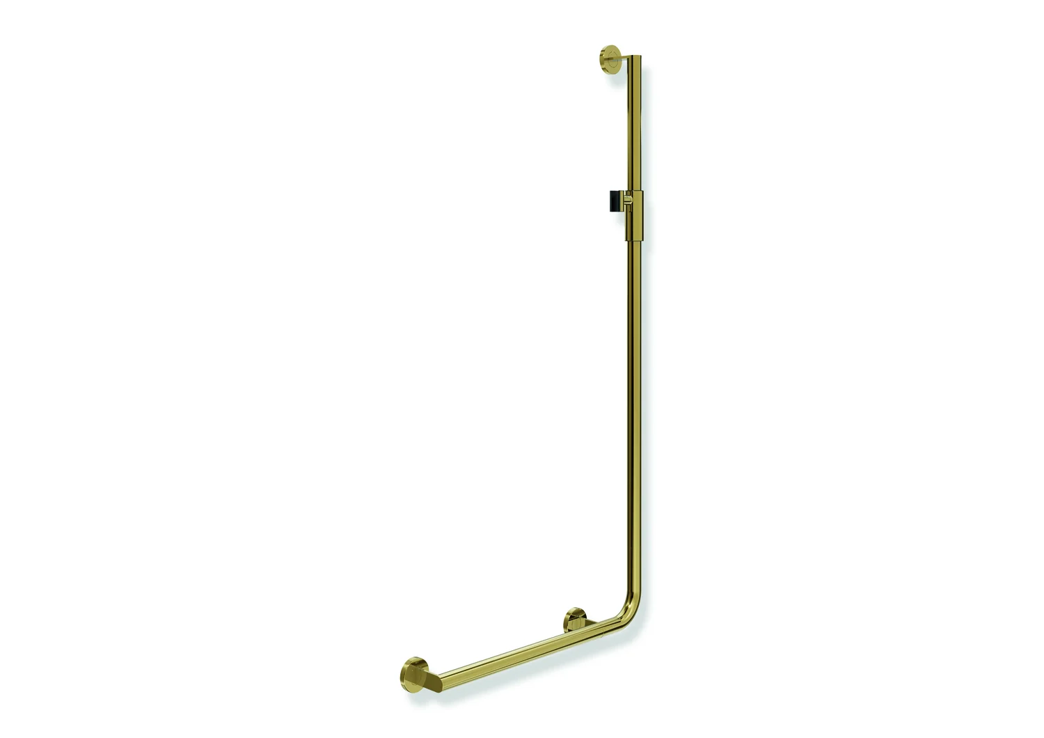 HEWI Winkelgriff System 900, Edelstahl PVD, links, 32 mm Durchmesser, 1250 x 600 mm, Gold glänzend HEWI Winkelgriff System 900, Edelstahl PVD, links, 32 mm Durchmesser, 1250 x 600 mm, Gold glänzend