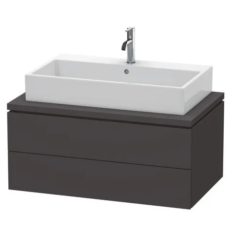 Duravit Waschtischunterschrank wandhängend „L-Cube“ 92 × 40 × 54,7 cm Graphit Supermatt Duravit Waschtischunterschrank wandhängend „L-Cube“ 92 × 40 × 54,7 cm Graphit Supermatt