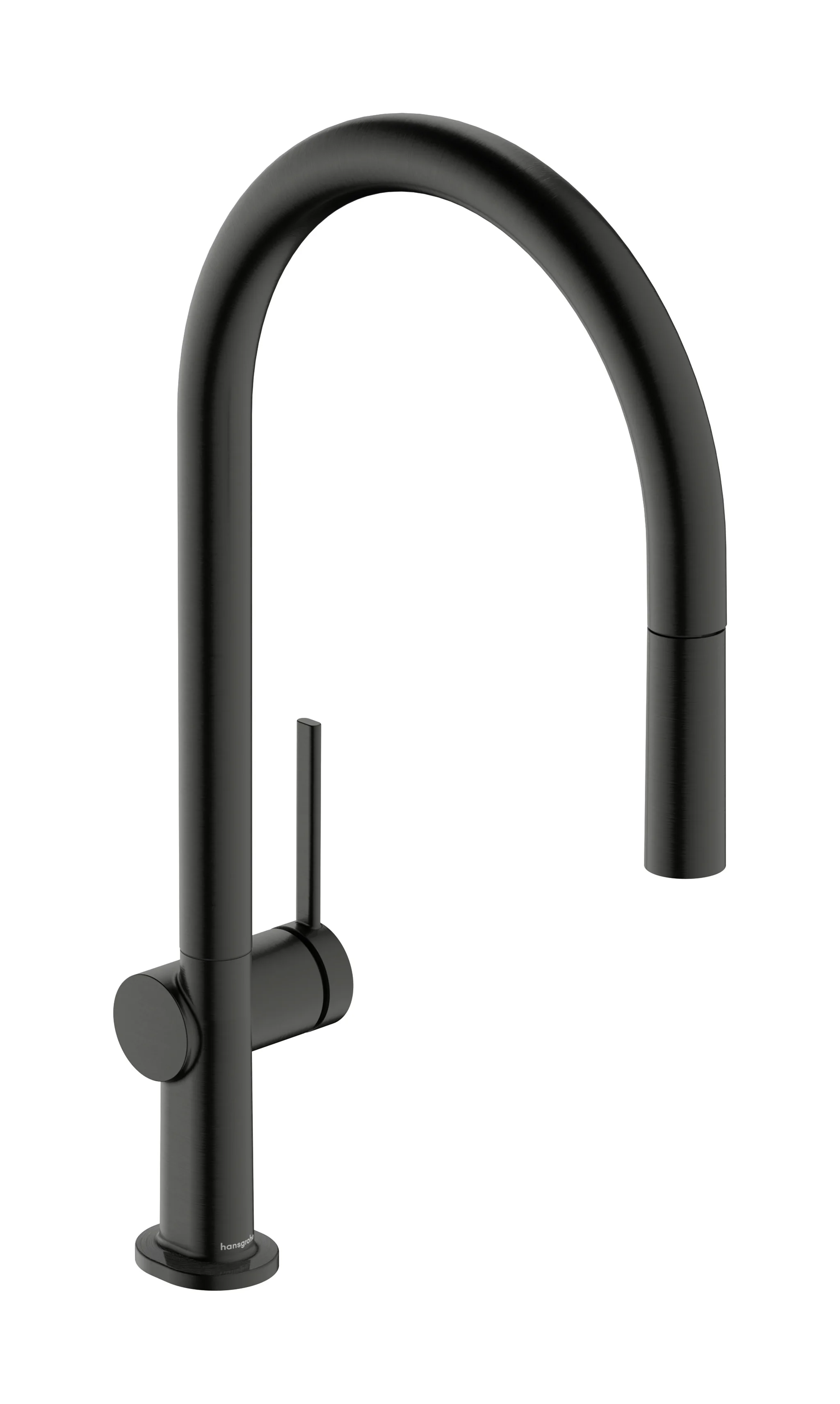 Hansgrohe Talis M54 Einhebel-Küchenmischer 210, Auszieharm, 1 Strahl, Brushed Black Chrome, Hahnlochbohrung 35 mm, max. Durchfluss 7 l/min, Auszugslänge bis 50 cm