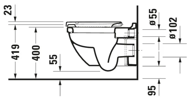 Duravit WC-Sitz „Starck 3“ 37 × 43,6 × 3,8 cm in, Scharniere Edelstahl