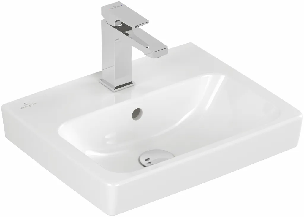 Villeroy & Boch Waschbecken „Architectura“ 450 × 365 × 150 mm, ohne Hahnlochbohrung, für Becken mittig in Weiß Alpin Villeroy & Boch Waschbecken „Architectura“ 450 × 365 × 150 mm, ohne Hahnlochbohrung, für Becken mittig in Weiß Alpin