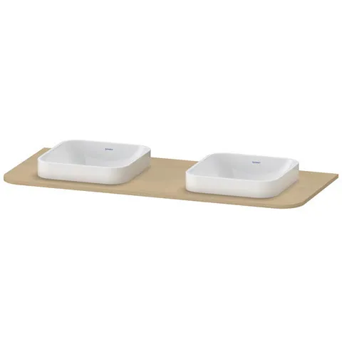 Duravit Konsole „Happy D.2 Plus“, links und rechts Ausschnitte: 2 / Farbe: Mediterrane Eiche / Größe: 130 × 55 × 1,6 cm Duravit Konsole „Happy D.2 Plus“, links und rechts Ausschnitte: 2 / Farbe: Mediterrane Eiche / Größe: 130 × 55 × 1,6 cm