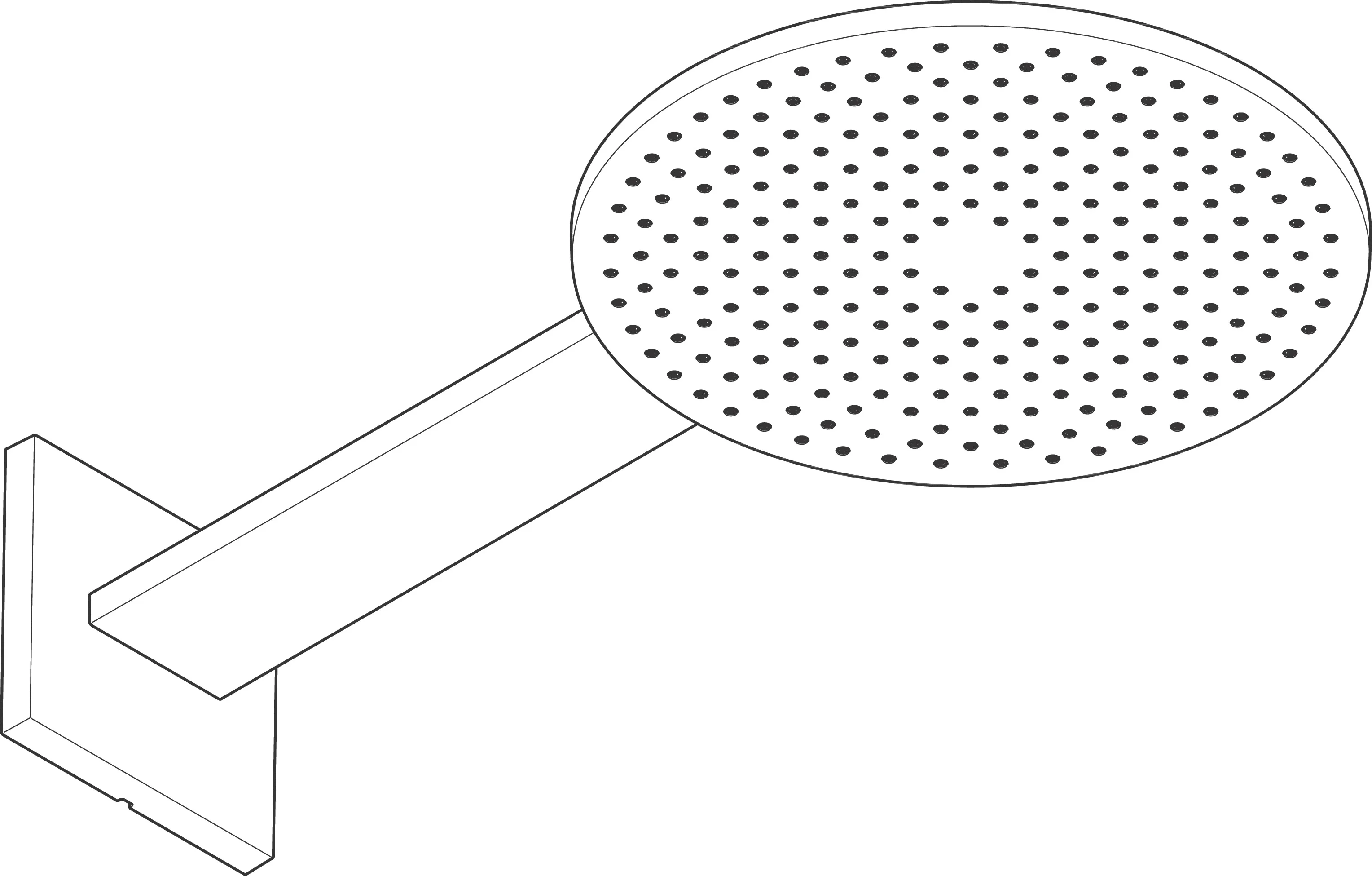 Hansgrohe AXOR ShowerSolutions Kopfbrause 300 1jet mit Brausearm, Chrom, 450 mm Arm, PowderRain Strahlart, DN15 Anschluss