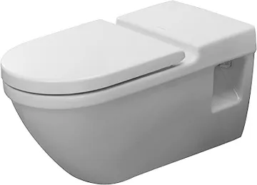 Wand-Tiefspül-WC „Starck 3“ 37 × 35,5 × 70 cm, Befestigung sichtbar, mit Spülrand Wand-Tiefspül-WC „Starck 3“ 37 × 35,5 × 70 cm, Befestigung sichtbar, mit Spülrand