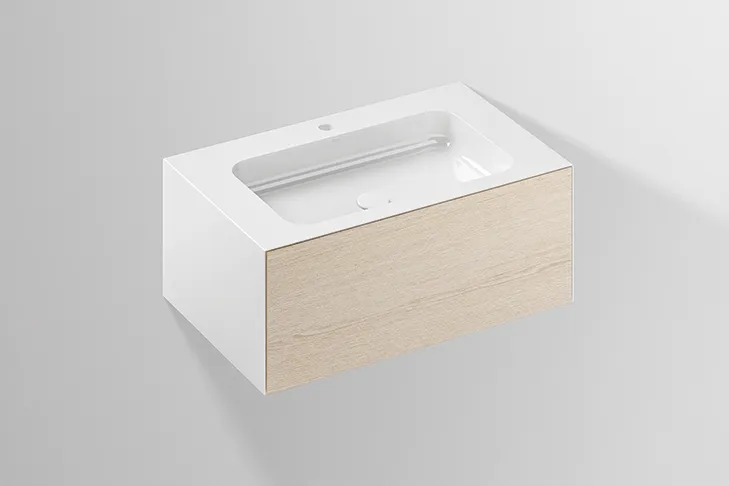 Alape Waschplatz Folio1 Eiche gebürstet Alape Waschplatz Folio1 Eiche gebürstet