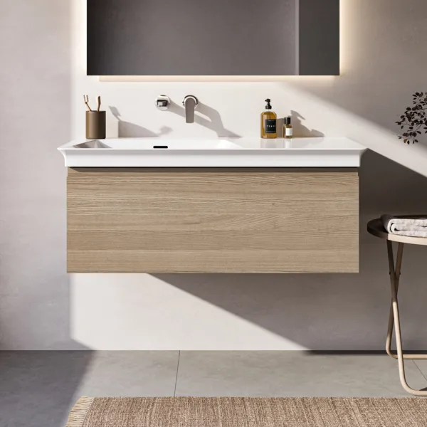 Ideal Standard Waschtischunterschrank „Finesse“ 100 × 37 × 50,5 cm Eiche weiß Ideal Standard Waschtischunterschrank „Finesse“ 100 × 37 × 50,5 cm Eiche weiß