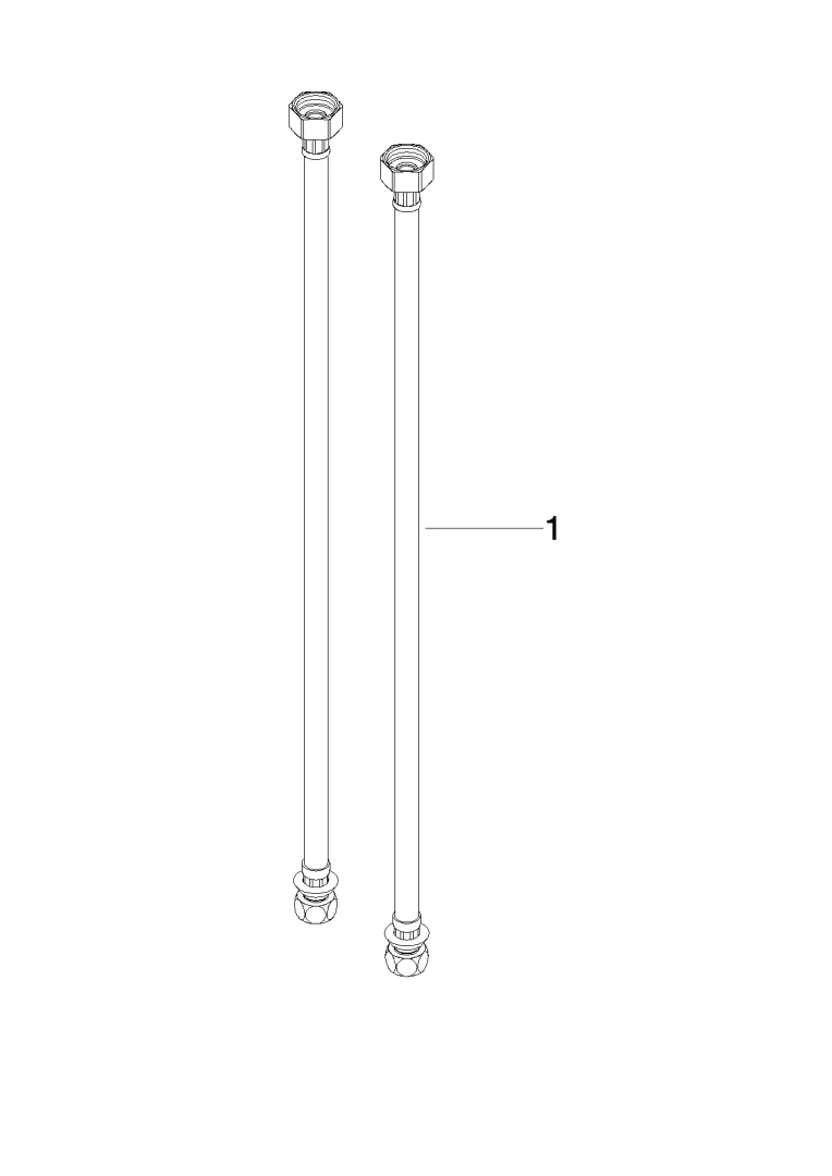 Dornbracht Druckschläuche - 2x ⅜" x ½" x 500 mm