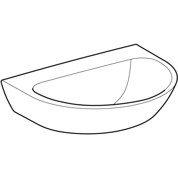 Wandwaschtisch „Renova“, ohne Überlauf 65 × 50 cm in weiß alpin Wandwaschtisch „Renova“, ohne Überlauf 65 × 50 cm in weiß alpin