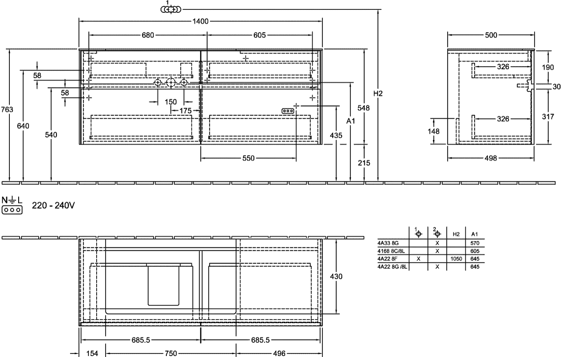 Villeroy & Boch Waschtischunterschrank „Collaro“ 1400 × 548 × 500 mm Arizona Oak, mit Beleuchtung, für Becken links Villeroy & Boch Waschtischunterschrank „Collaro“ 1400 × 548 × 500 mm Arizona Oak, mit Beleuchtung, für Becken links
