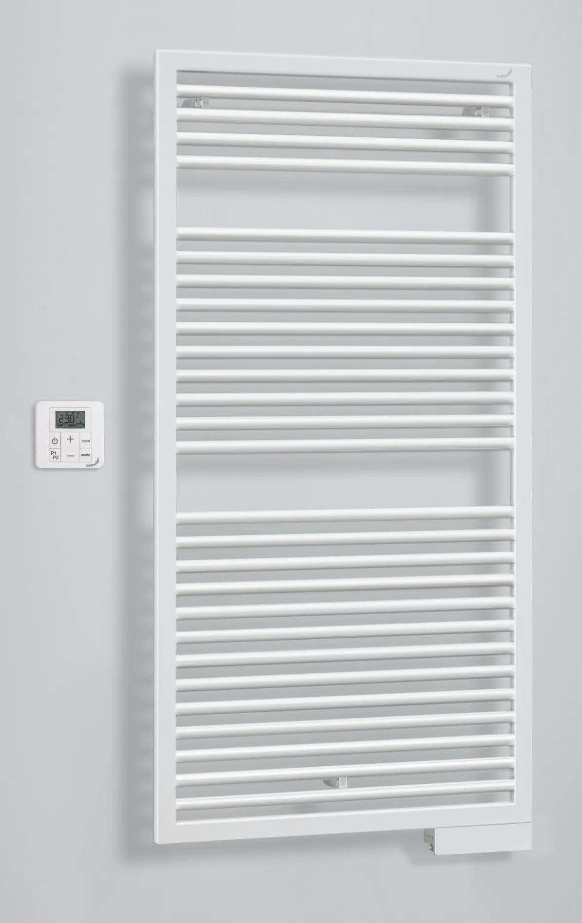 Zehnder Design-Elektroheizkörper „Universal“ 60 × 119,5 cm in Light Grey