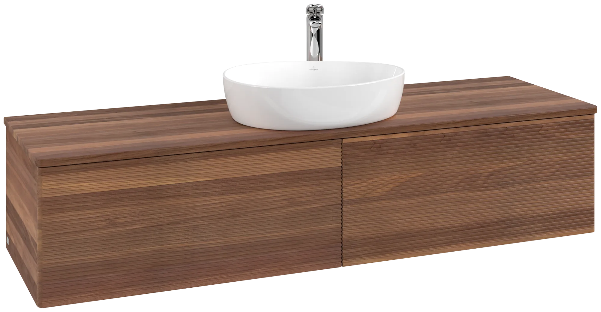 Villeroy & Boch Antao Waschbeckenunterschrank L36_5, 1600x360x500 mm, Warm Walnut