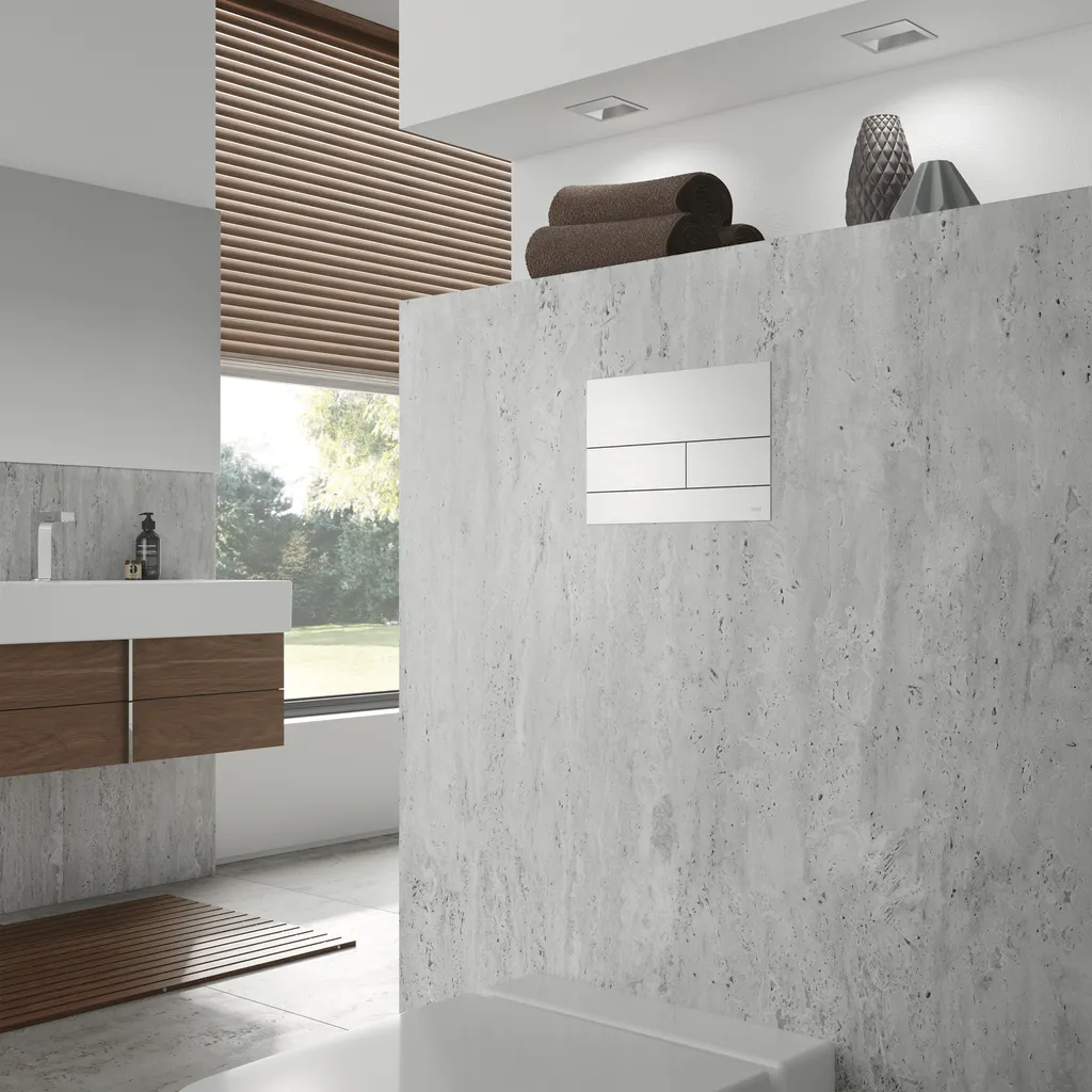 square II Met. WC-Betätigungsplatte Chrom glänzend