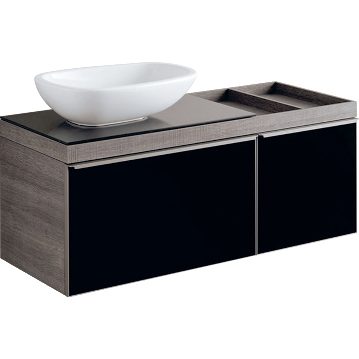 Geberit Waschtischunterschrank für Aufsatzwaschtisch „Citterio“ 118,4 × 54,3 × 50,4 cm, Ablagefläche rechts