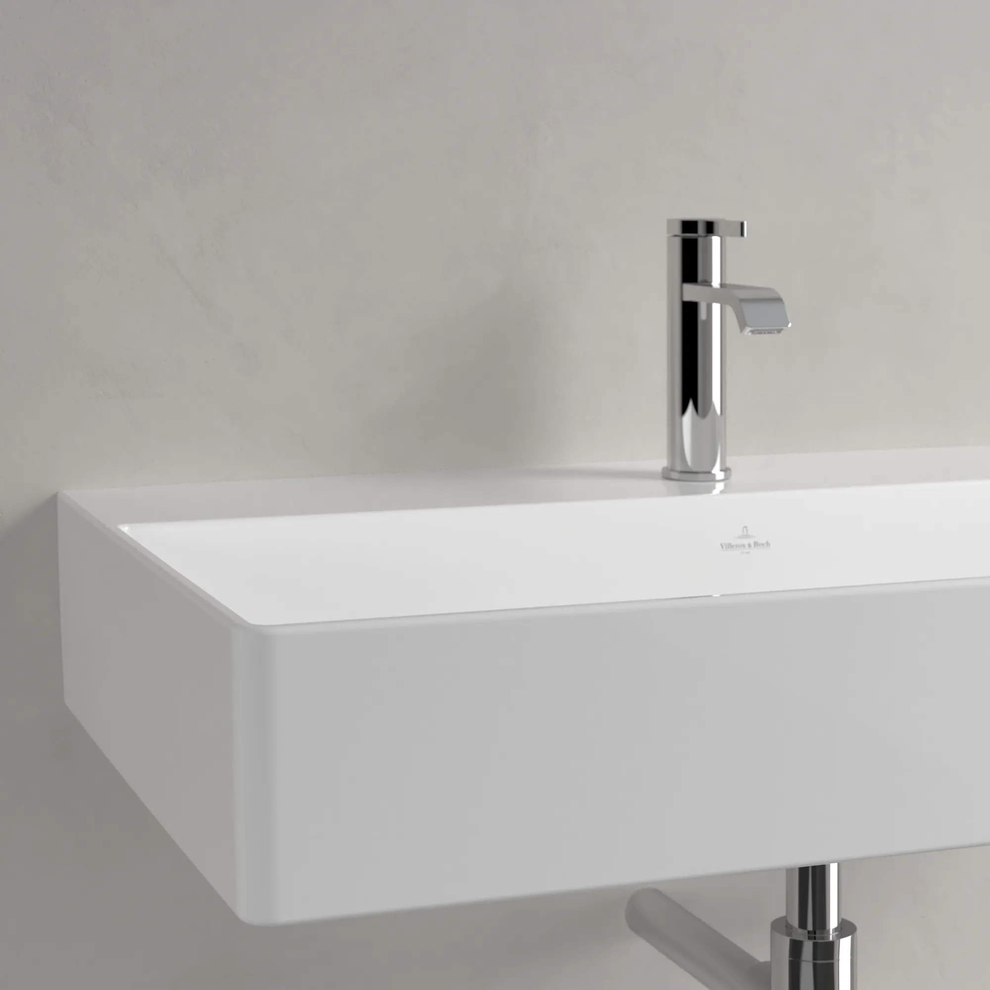 Villeroy & Boch Wandwaschtisch aus TitanCeram geschliffen „Memento 2.0“ 800 × 470 × 140 mm, mit Hahnlochbohrung, Hahnlochposition mittig in Weiß Alpin Villeroy & Boch Wandwaschtisch aus TitanCeram geschliffen „Memento 2.0“ 800 × 470 × 140 mm, mit Hahnlochbohrung, Hahnlochposition mittig in Weiß Alpin