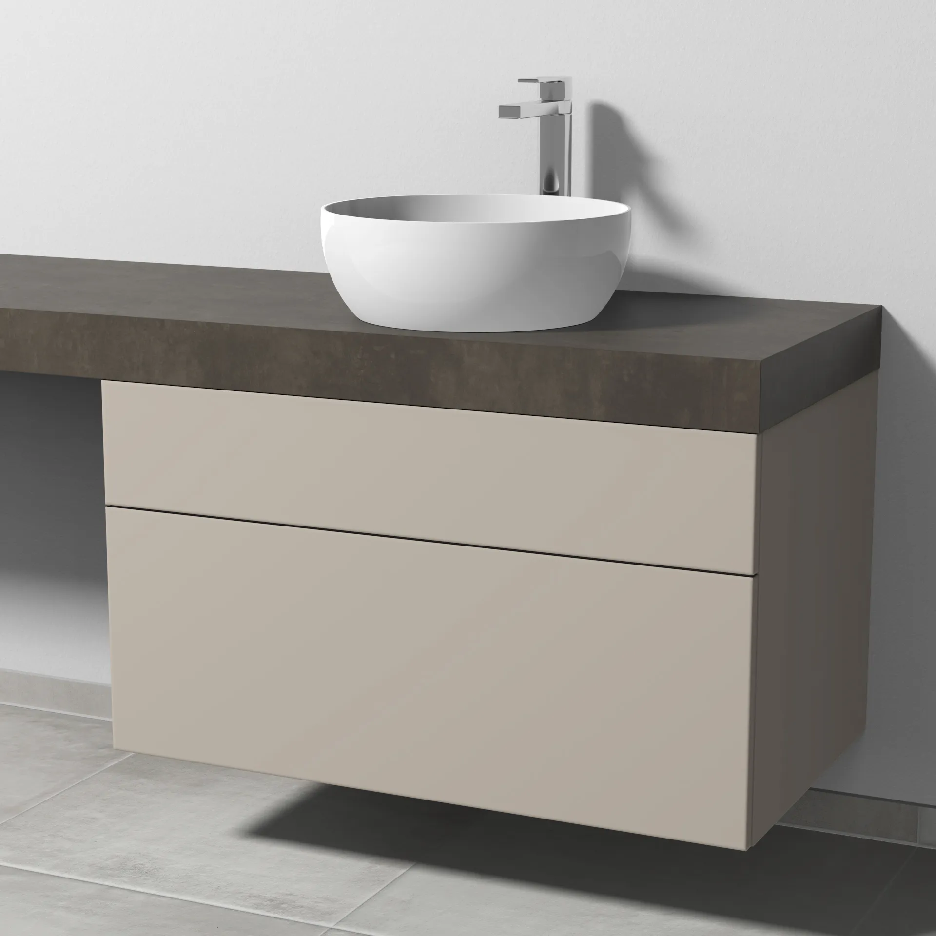 Sanipa Waschtischunterschrank „2morrow“ 900 × 510 × 520 mm in Kaschmir (matt)