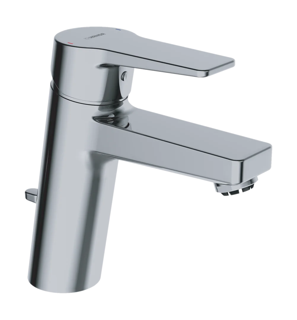 HansaTWIST Waschtischarmatur Einhebelmischer HansaTWIST XL 0903 Kupferrohr Zugstangenablaufgarnitur Ausladung 123mm Chrom