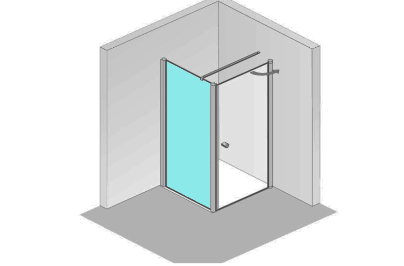 HSK teilgerahmte Seitenwand „Exklusiv 2.0“ Glas Nebel, Profile Schwarz-matt, für #Türbreite#, Sondergröße HSK teilgerahmte Seitenwand „Exklusiv 2.0“ Glas Nebel, Profile Schwarz-matt, für #Türbreite#, Sondergröße