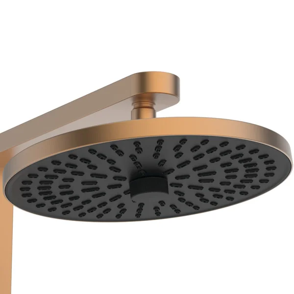 Ideal Standard Ceratherm Alu+ Duschsystem mit Brausethermostat, Bronze, Aufputz, 2 Strahlarten Hand- und Kopfbrause