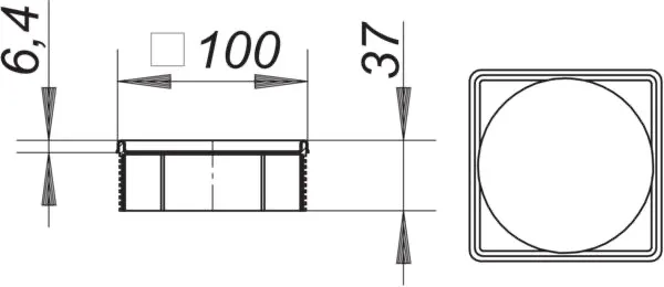 Aufsatzrahmen TS 10, 100 x 100 mm