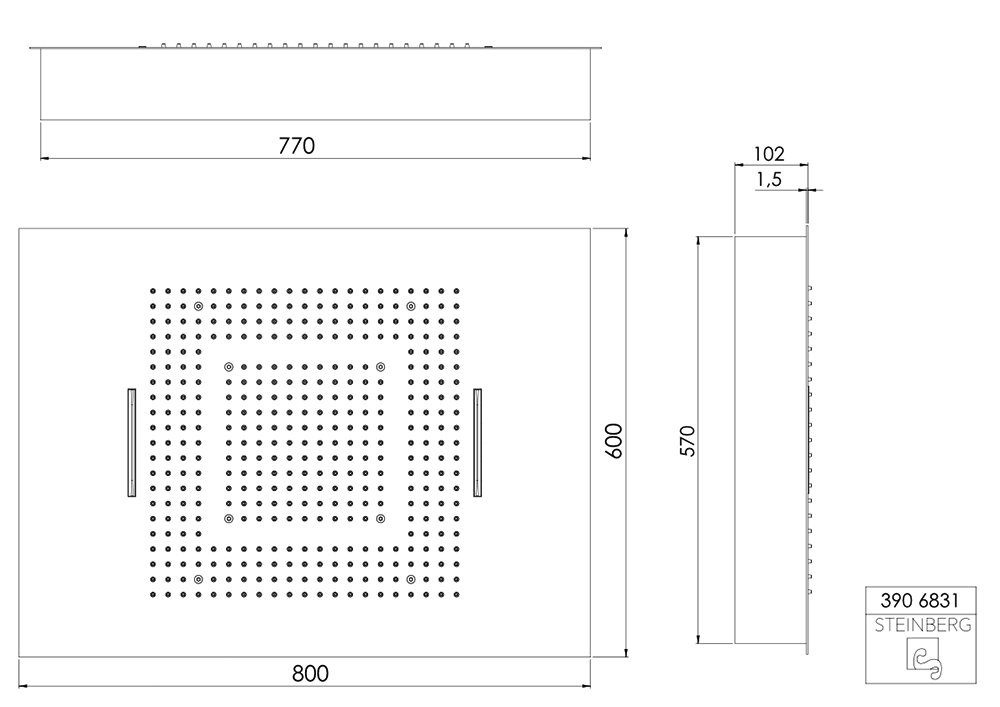 Steinberg Serie 390 Sensual Rain Regenpaneel Steinberg Serie 390 Sensual Rain Regenpaneel