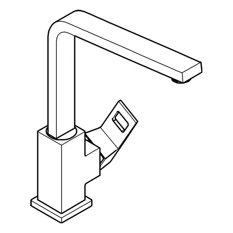 Grohe Eurocube Einhand-Spültischbatterie 31255, chrom Grohe Eurocube Einhand-Spültischbatterie 31255, chrom