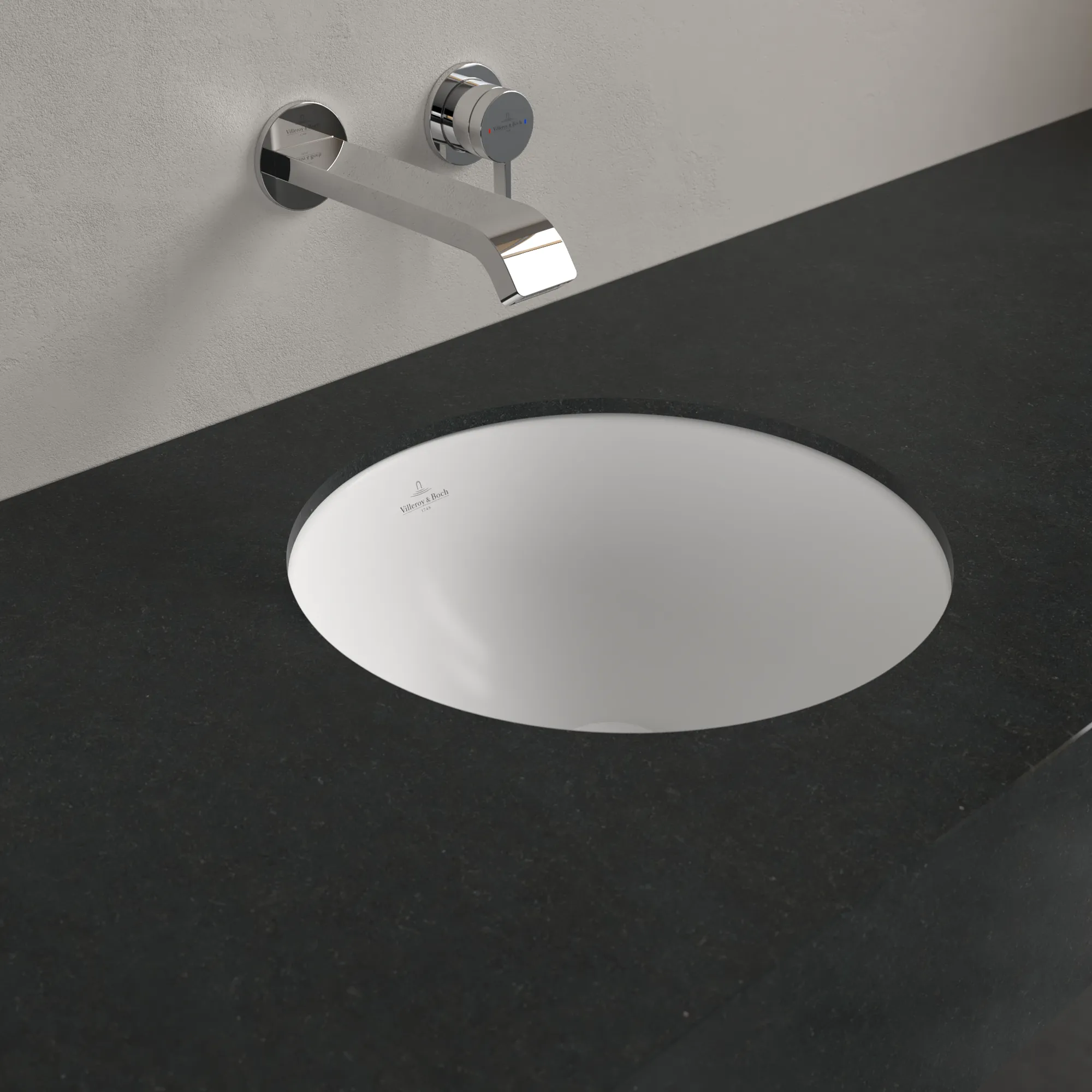 Villeroy & Boch Unterbauwaschbecken Loop & Friends, 330x330x190 mm, Stone White CeramicPlus, TitanCeram, matt, ohne Überlauf