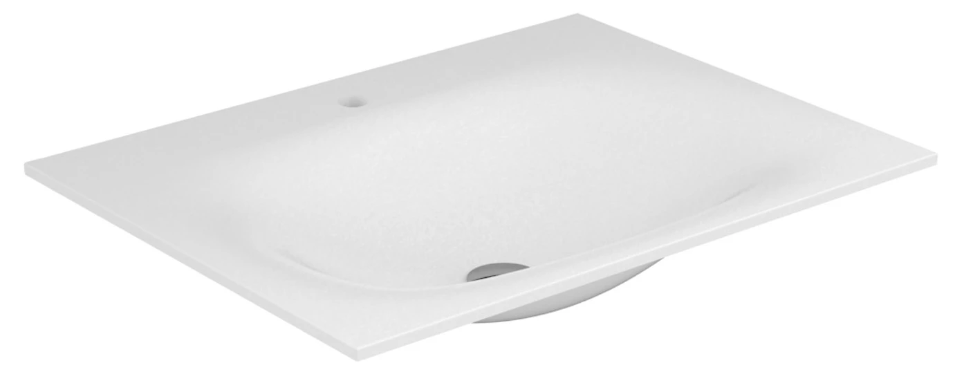 Edition 11 31270701001 Varicor-Waschtisch Edition 11 mit 1-Loch Bohrung 1050 × 17 × 535 mm arktis weiß seidenmatt