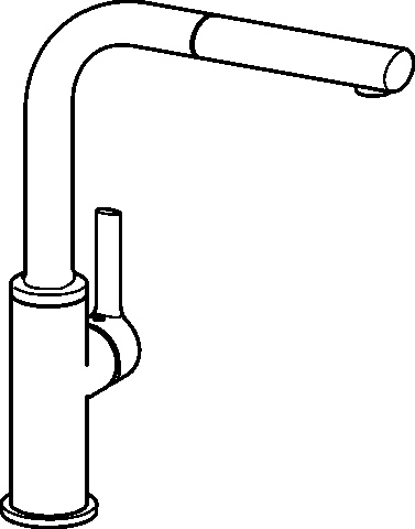 HA Einhebelmischer Küchenarmatur HANSARONDA 5491 Ausladung 217 mm DN15 Chrom