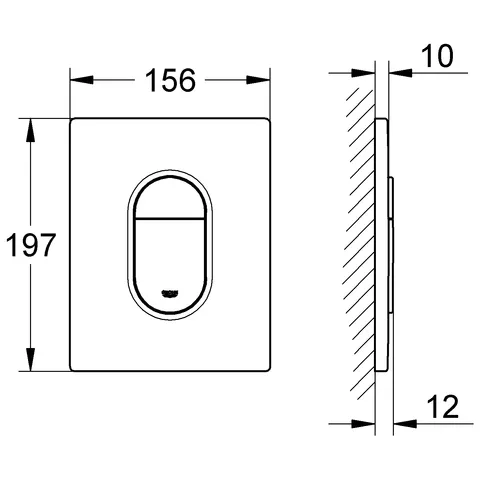WC-Betätigung Arena Cosmopolitan 38844, 2-Mengen- und Start & Stopp-Betätigung, 156 x 197 mm, senkrechte Montage, alpinweiß WC-Betätigung Arena Cosmopolitan 38844, 2-Mengen- und Start & Stopp-Betätigung, 156 x 197 mm, senkrechte Montage, alpinweiß