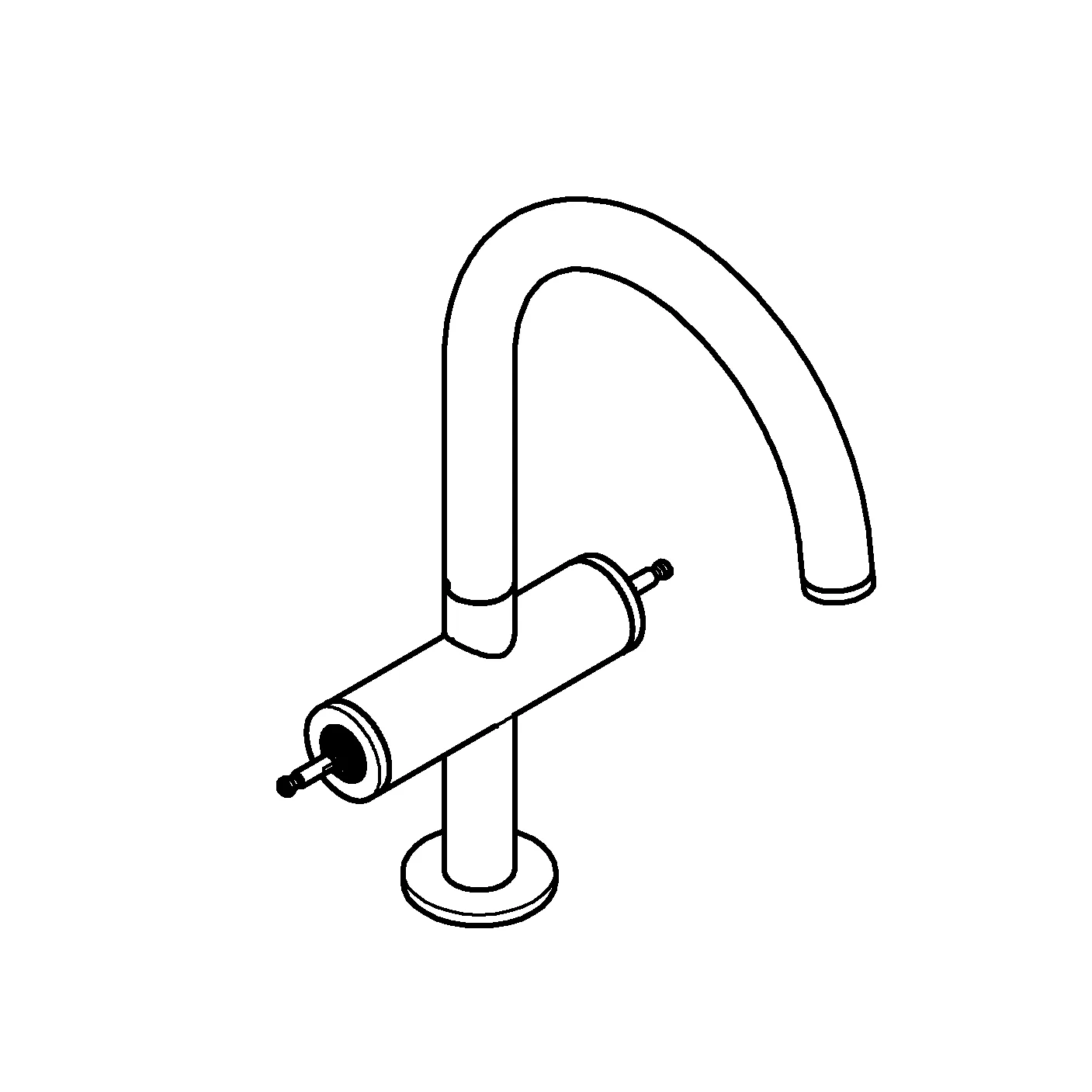 Grohe Atrio Private Collection Waschtisch-Einlochbatterie L-Size satin graphite Grohe Atrio Private Collection Waschtisch-Einlochbatterie L-Size satin graphite