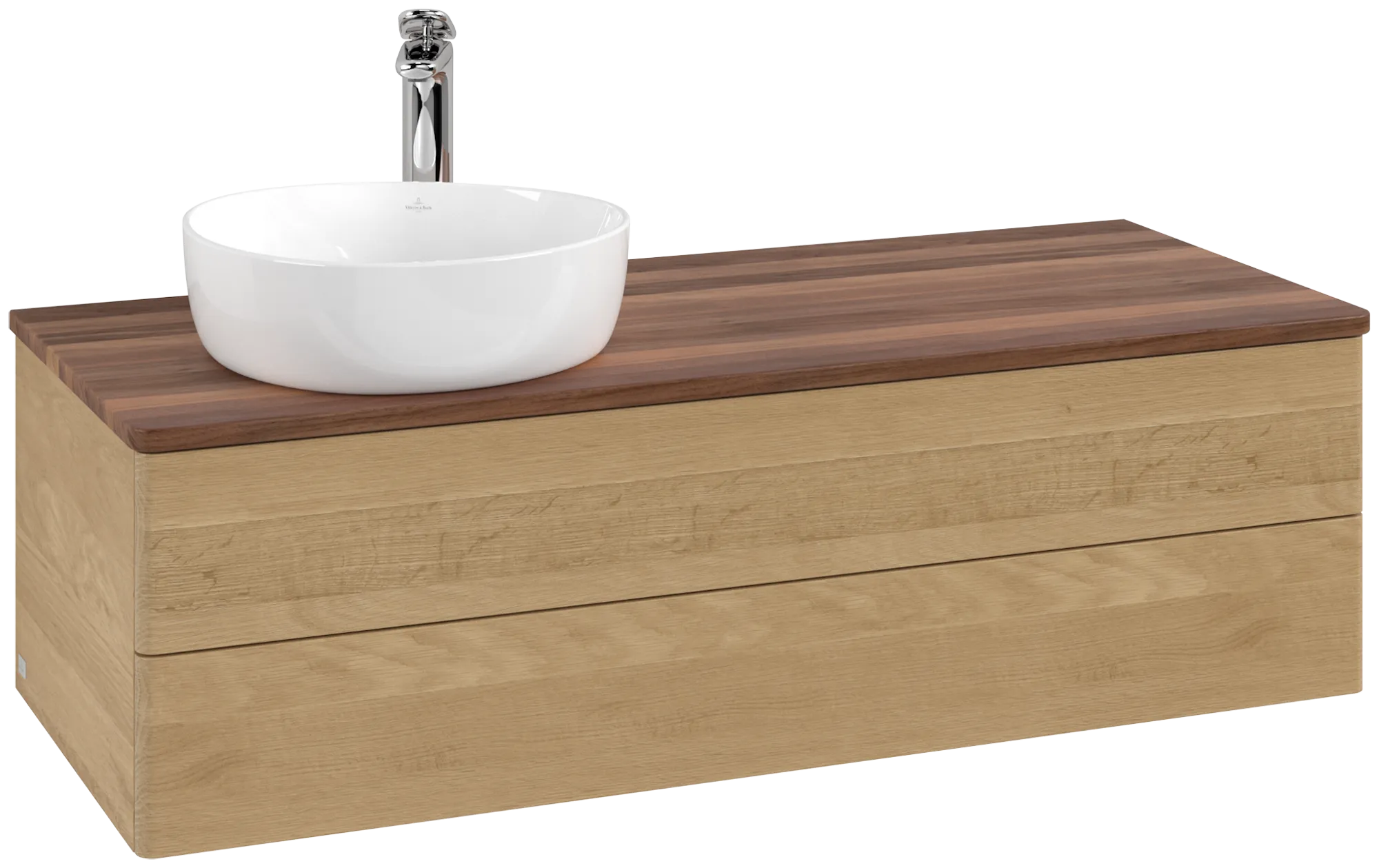 Villeroy & Boch Antao Waschbeckenunterschrank L22_5, 1200x360x500mm, Honey Oak/Warm Walnut