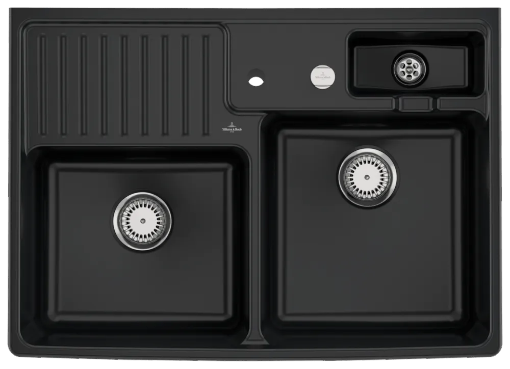 Villeroy & Boch Küchenspülbecken „Spülstein“ 895 × 630 × 220 mm in Pure Black Villeroy & Boch Küchenspülbecken „Spülstein“ 895 × 630 × 220 mm in Pure Black