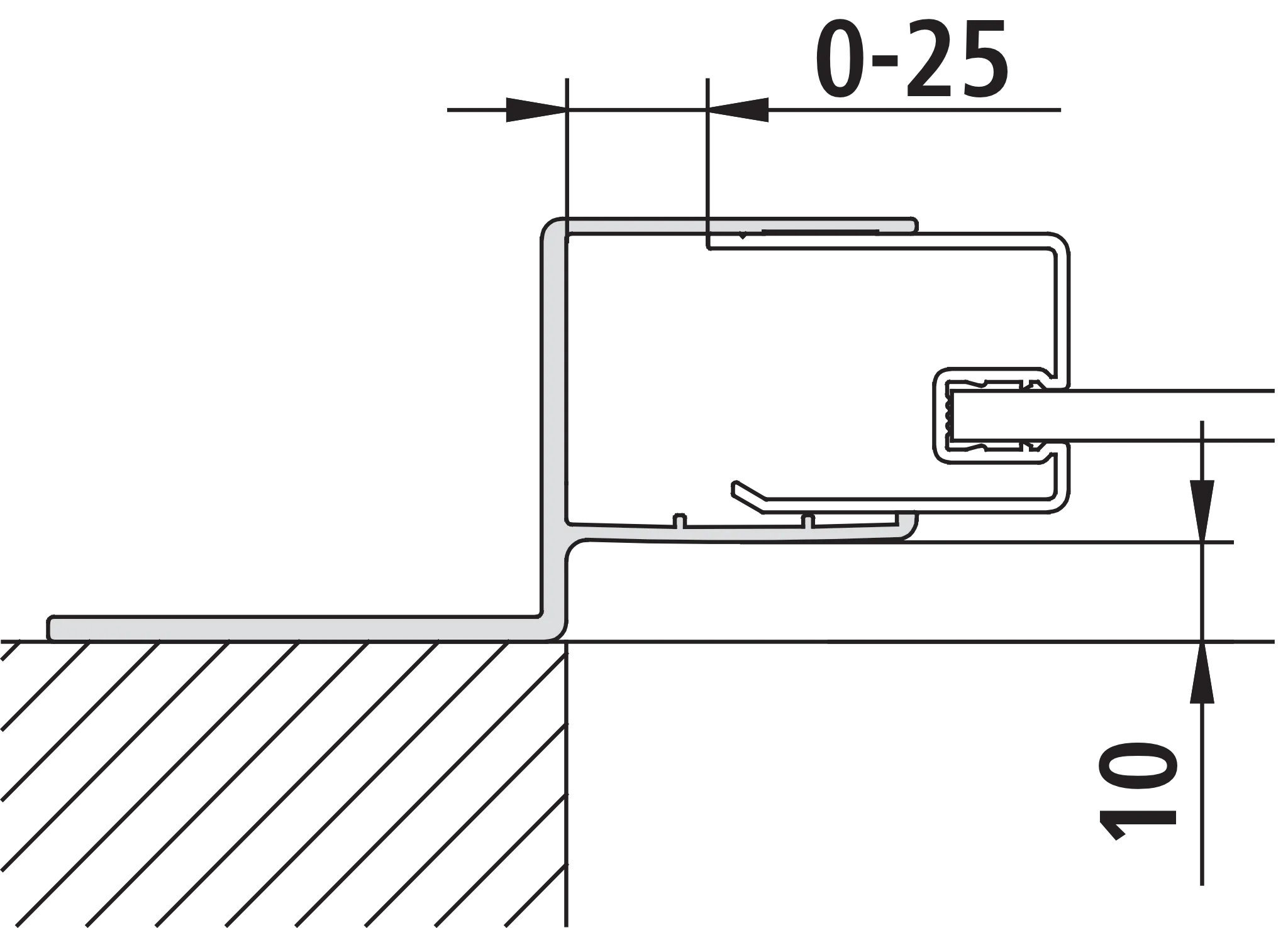 Kermi Duschdesign Wandanschlussprofil „LIGA“ 1850 mm in Silber Mattglanz Kermi Duschdesign Wandanschlussprofil „LIGA“ 1850 mm in Silber Mattglanz