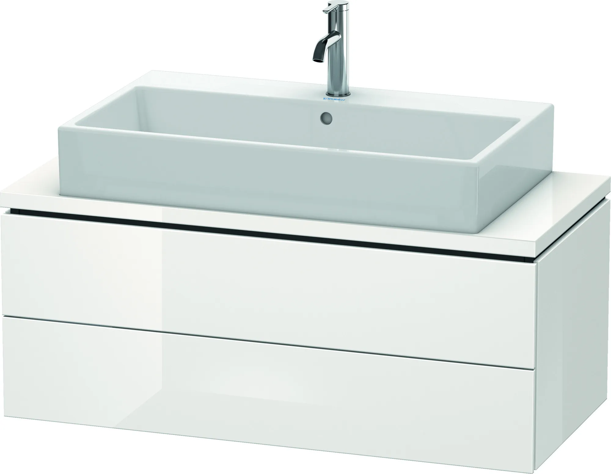Duravit Waschtischunterschrank wandhängend „L-Cube“ 102 × 40 × 47,7 cm Weiß Hochglanz Duravit Waschtischunterschrank wandhängend „L-Cube“ 102 × 40 × 47,7 cm Weiß Hochglanz