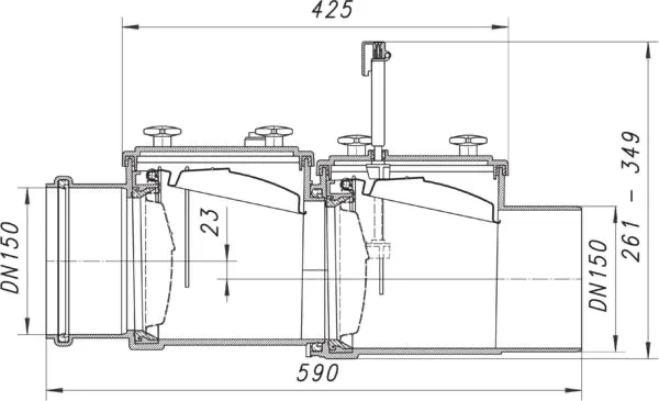 Rückstauverschluss Stausafe RS, DN 150