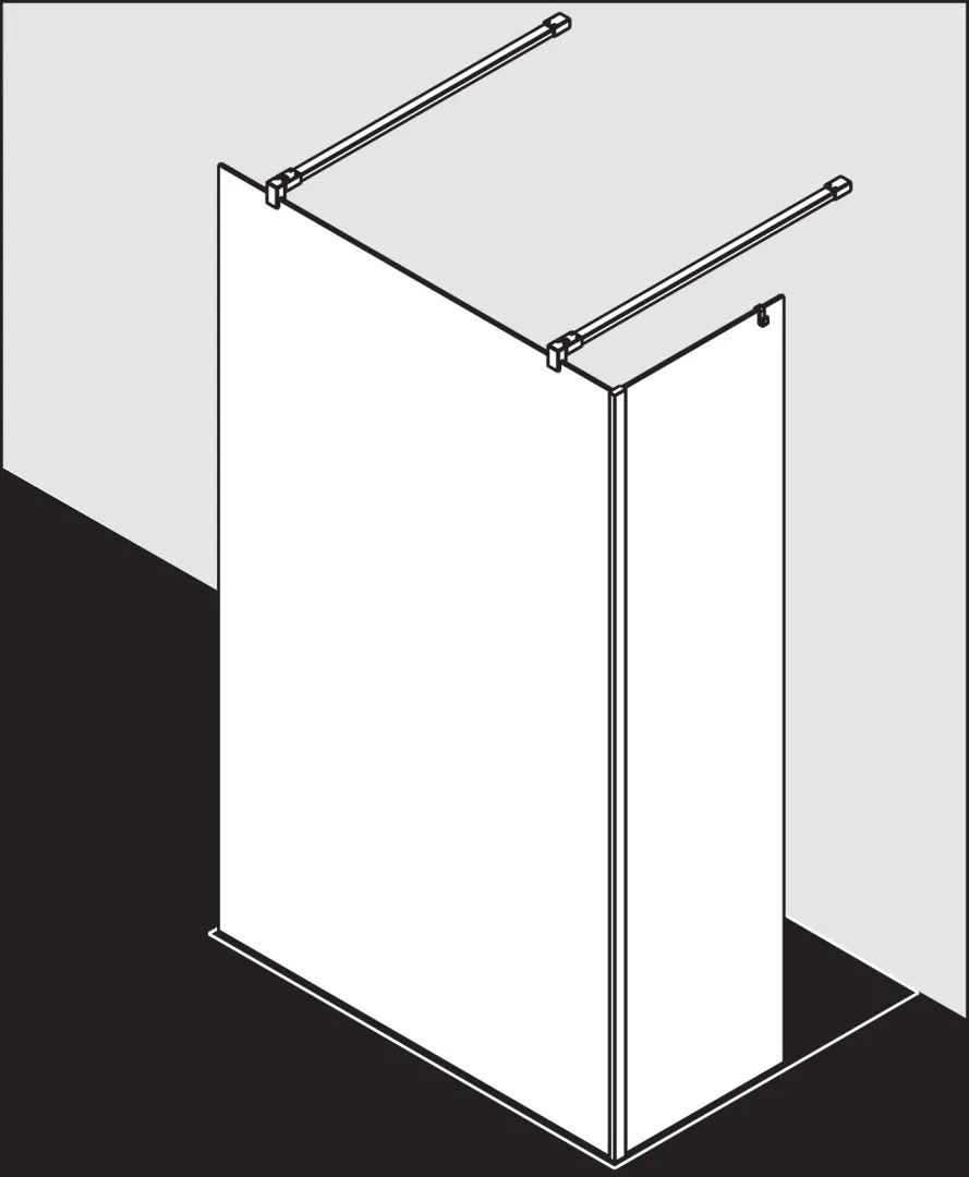 Kermi Duschdesign Walk-In-Duschkabine „WALK-IN XB“ Glas Klar, Profile Silber Hochglanz, BV: 1200 - 1200 mm H: 2000 mm