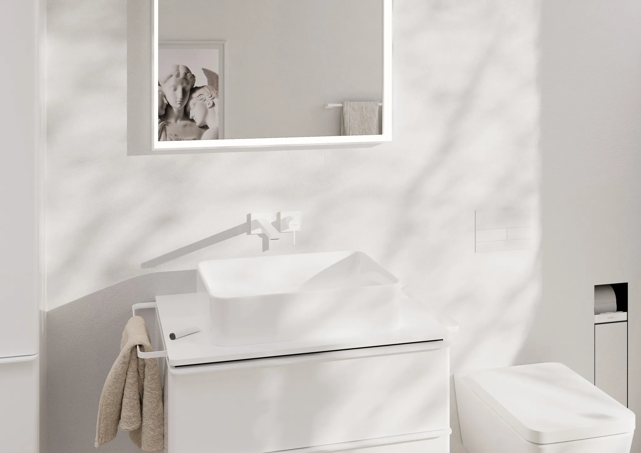 Hansgrohe Xelu Q Konsole 780⁄550, Weiß Hochglanz Hansgrohe Xelu Q Konsole 780⁄550, Weiß Hochglanz