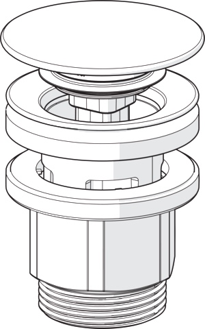 HA Ablaufgarnitur Push-Open HANSA 0762 Chrom