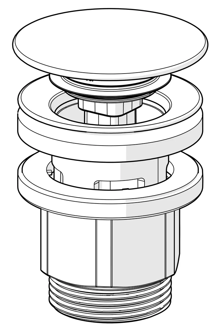 Hansa Ablaufgarnitur Push-Open Hansa 0762 Chrom