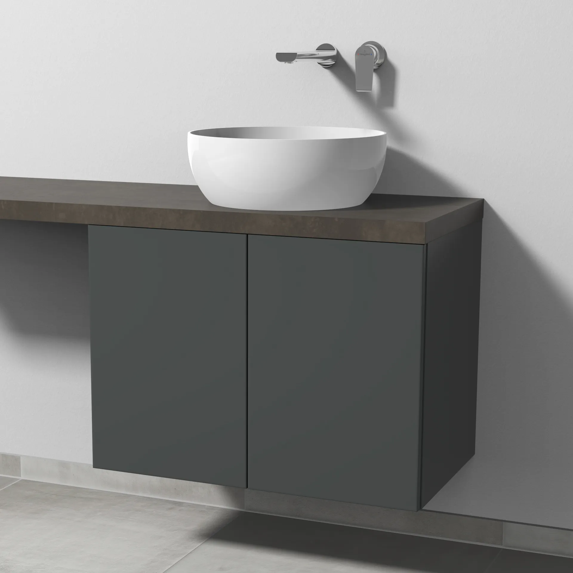 Sanipa Waschtischunterschrank „2morrow“ 700 × 510 × 420 mm in Anthrazit (matt)