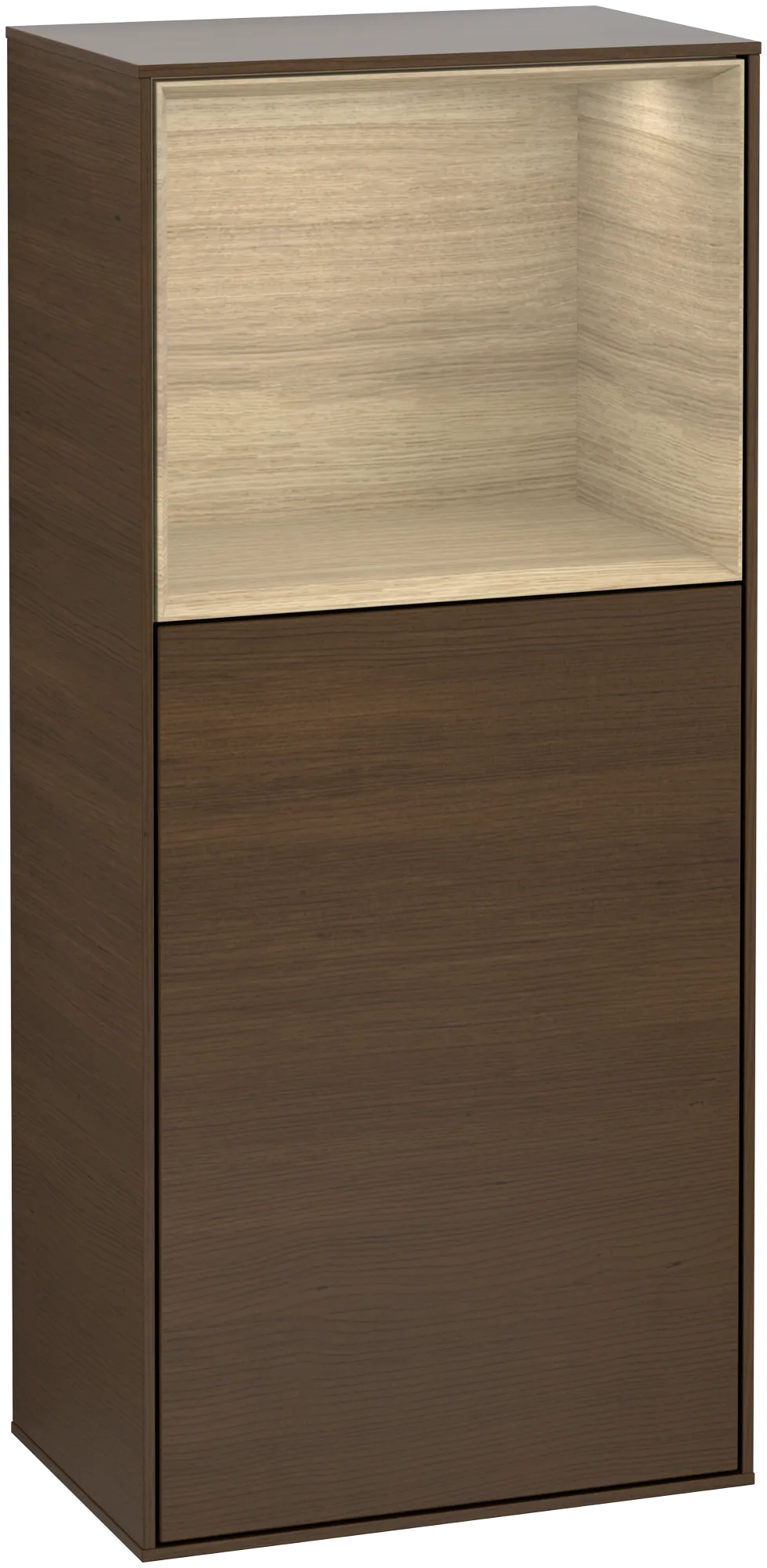 Villeroy & Boch Finion Seitenschrank G50, 418 x 936 x 270 mm, Walnut Veneer / Oak Veneer