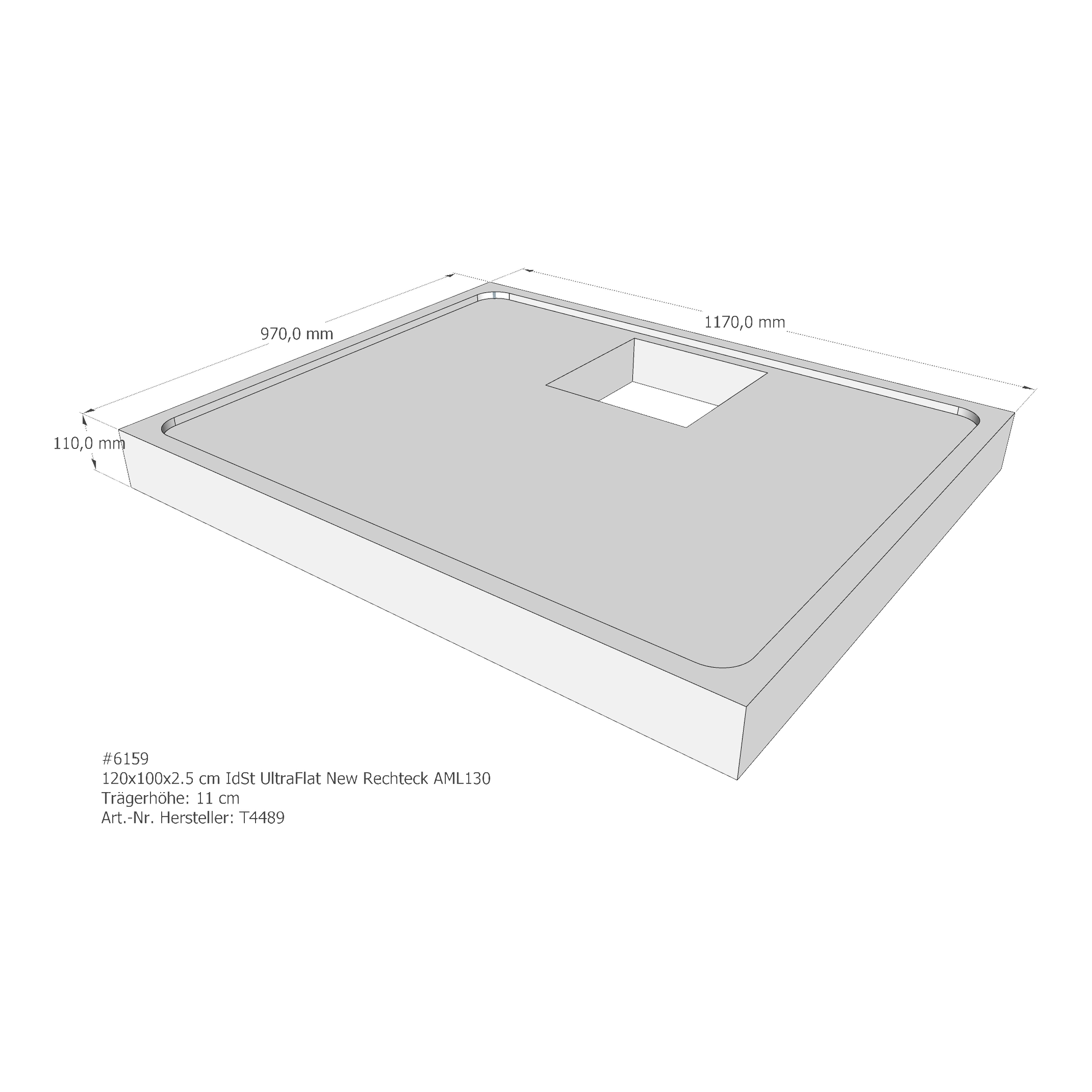 Duschwannenträger für Ideal Standard Ultra Flat New 120 × 100 × 2,5 cm